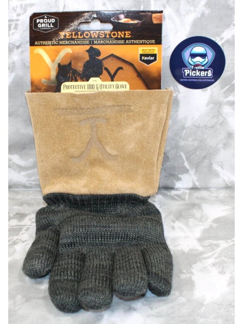 Authentic Yellowstone Leather, Wool made with Kevlar Heat Resistance Grill Glove
